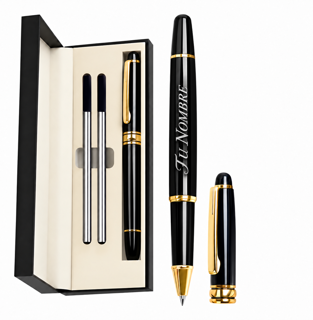 Pluma ejecutiva con muestra de nombre personalizado
